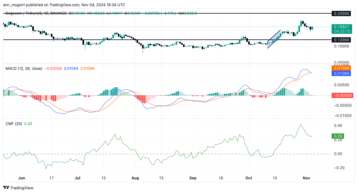 Dogecoin Price Holds Key Support, Analyst Eye $0.162 Rally