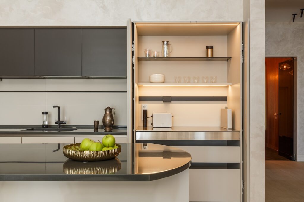 hidden storage in kitchen