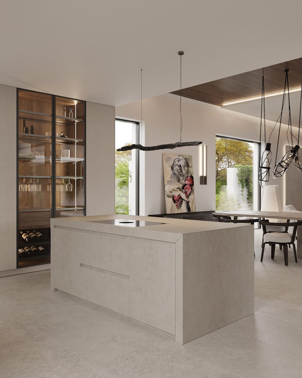 kitchen with bar