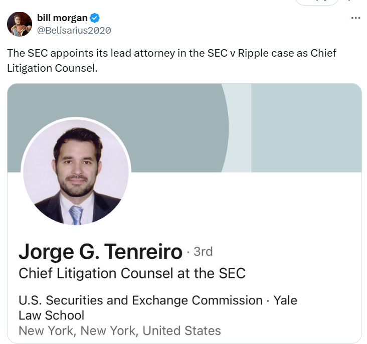 Ripple Lawsuit Jorge Tenreiro US SEC XRP case