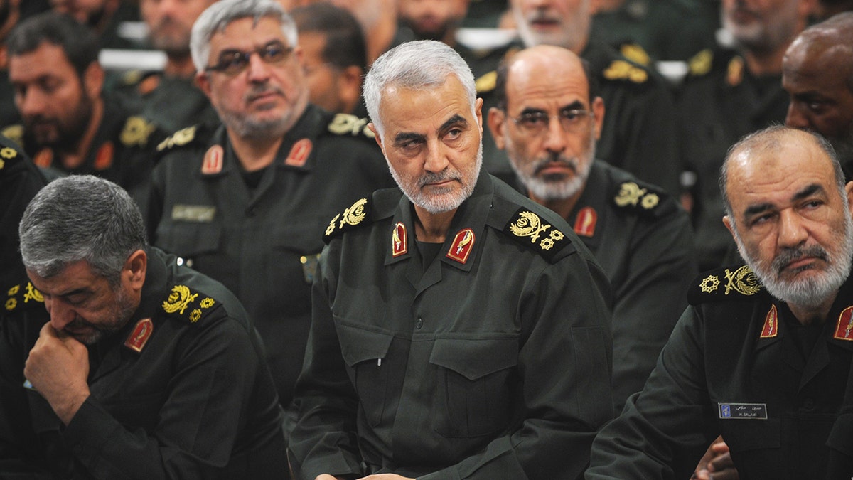Iranian Quds Force commander Qassem Soleimani attending a meeting in Tehran